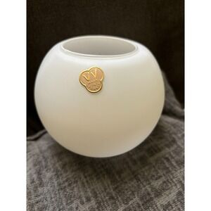 V V Made In France Vintage White Frosted Glass Sphere Globe Lamp Shades Set of 4